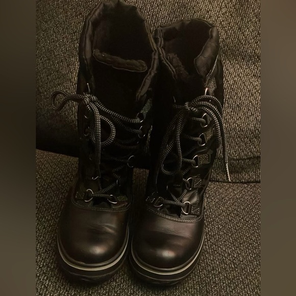 Coach Shiane all weather winter boots 5.5 women’s black logo - Picture 5 of 9